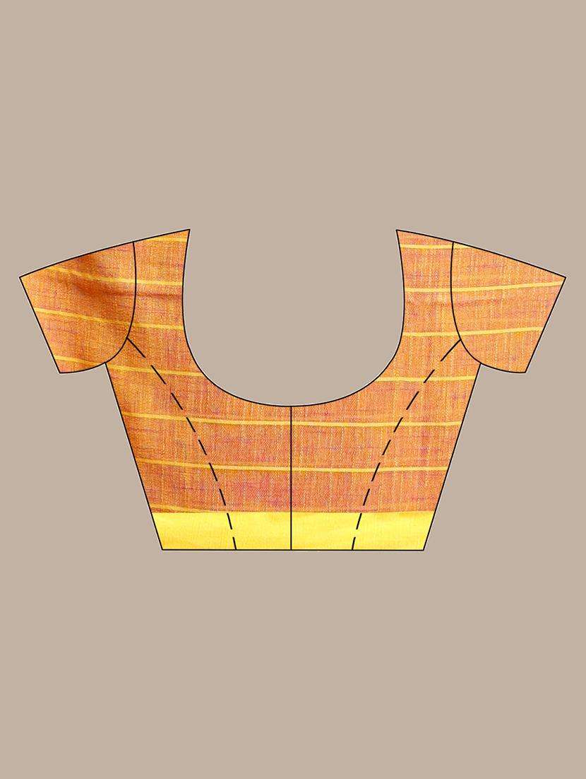 women checkered handloom saree with blouse - 22043635 - Standard Image - 3