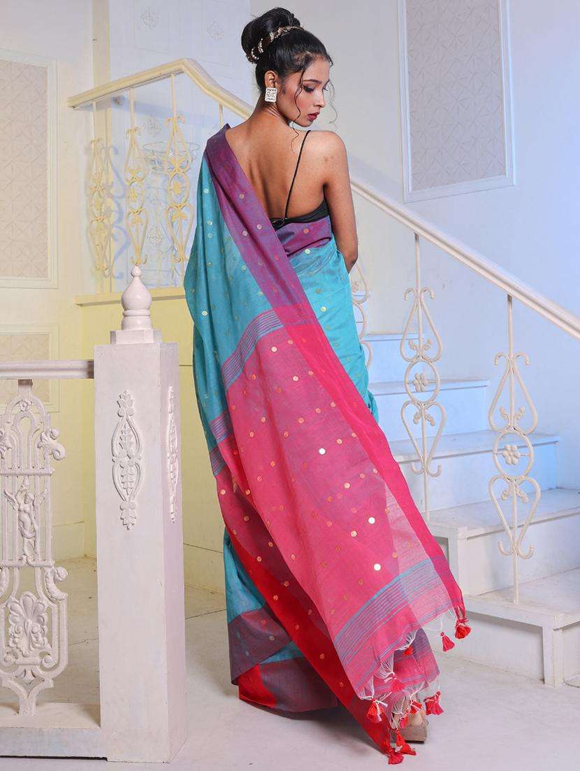 women self design handloom saree with blouse - 22043636 -  Standard Image - 3