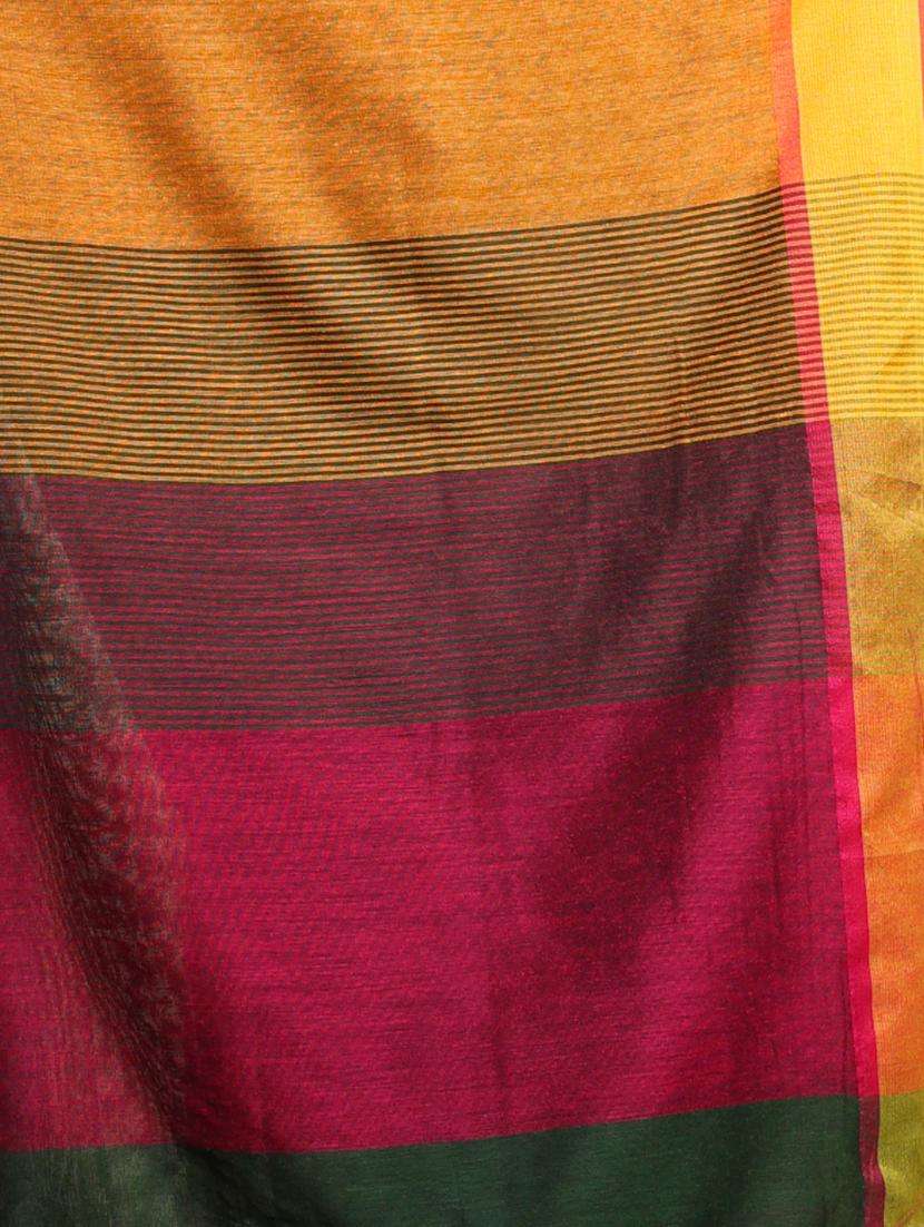 women green handloom saree with blouse - 22043675 -  Standard Image - 3