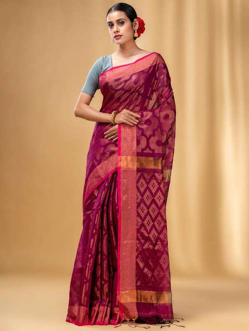 women self design handloom saree with blouse - 22043703 -  Standard Image - 0