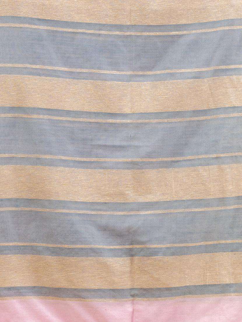 women solid handloom saree with blouse - 22043706 -  Standard Image - 3