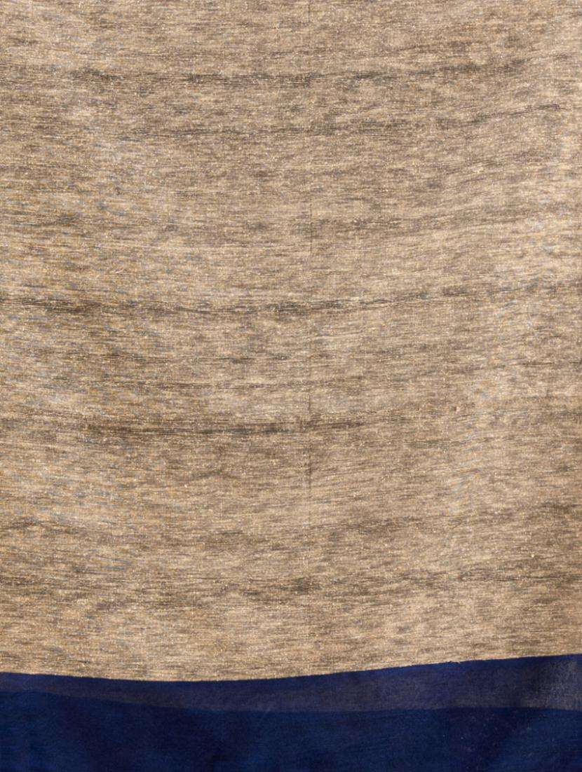 women solid handloom saree with blouse - 22043728 -  Standard Image - 3