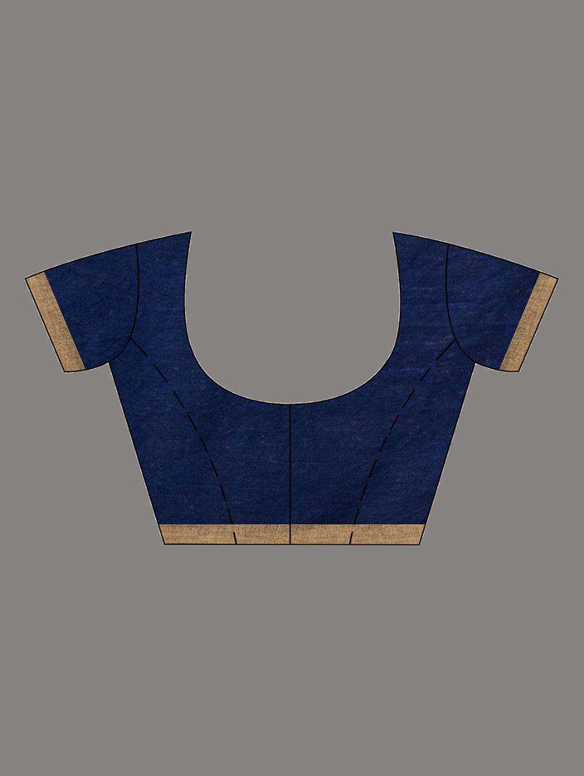 women striped handloom saree with blouse - 22043746 -  Standard Image - 3