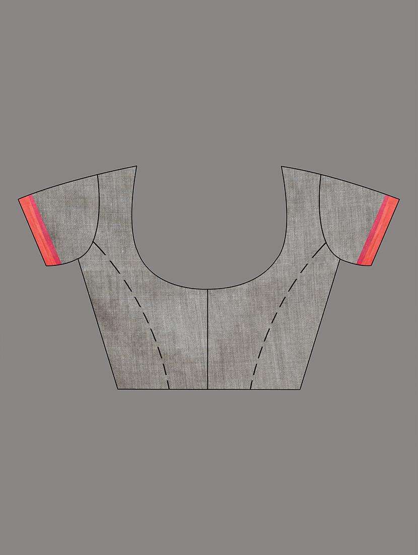 women striped handloom saree with blouse - 22043755 -  Standard Image - 3