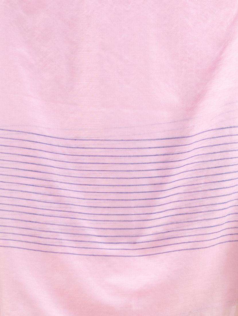 women solid handloom saree with blouse - 22043773 -  Standard Image - 3