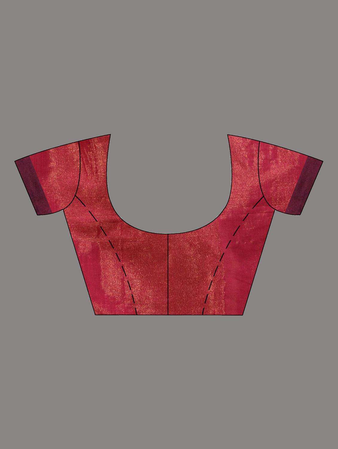 women pink handloom saree with blouse - 22043786 -  Standard Image - 3