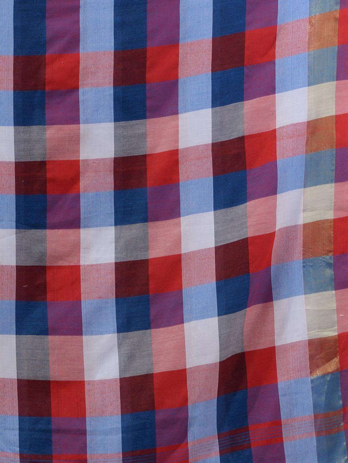 women striped handloom saree with blouse - 22043800 -  Standard Image - 3