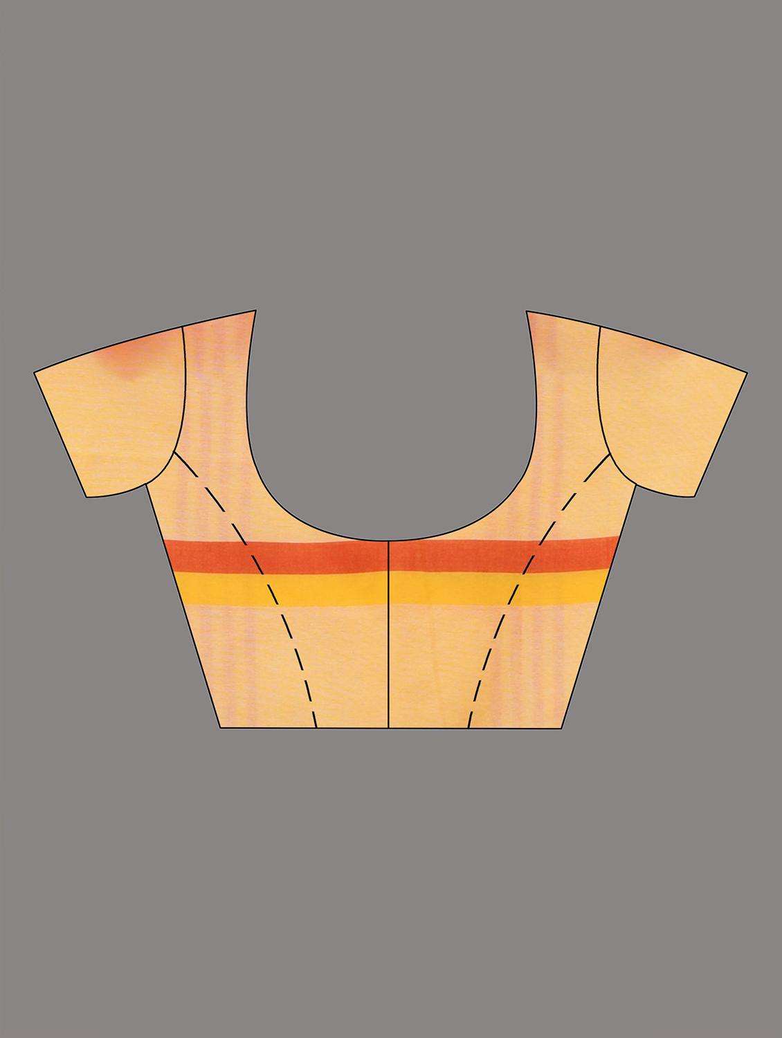 women striped handloom saree with blouse - 22043815 -  Standard Image - 3