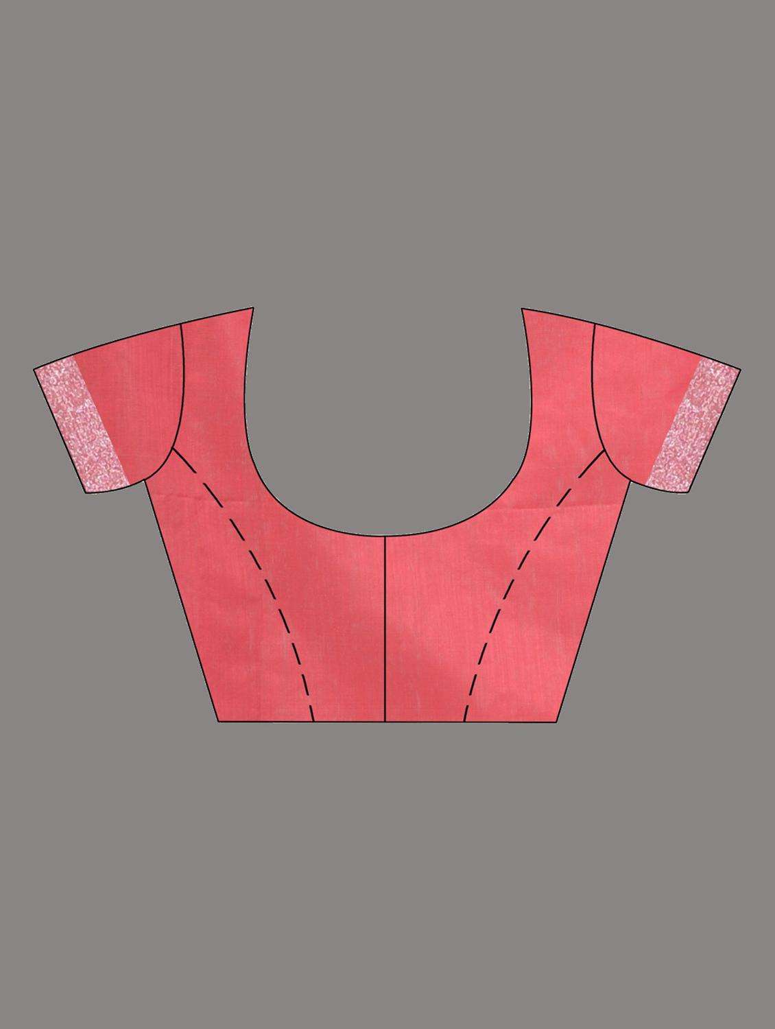 women solid handloom saree with blouse - 22043826 -  Standard Image - 3