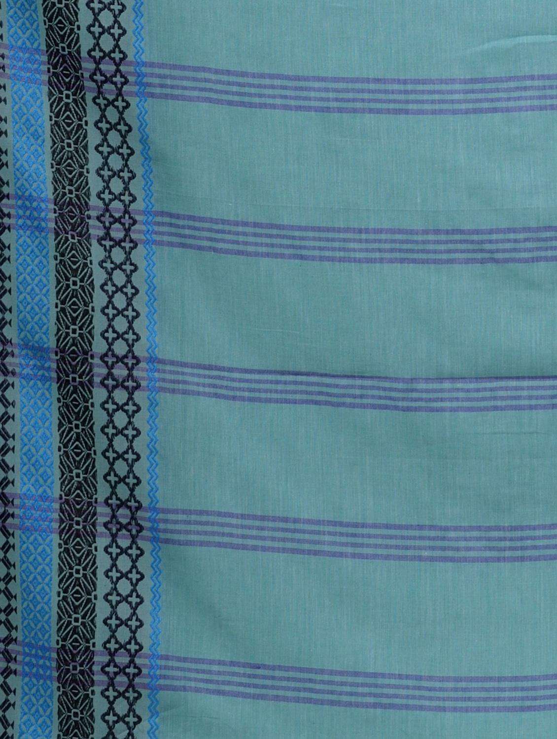 women teal handloom saree with blouse - 22043830 -  Standard Image - 3