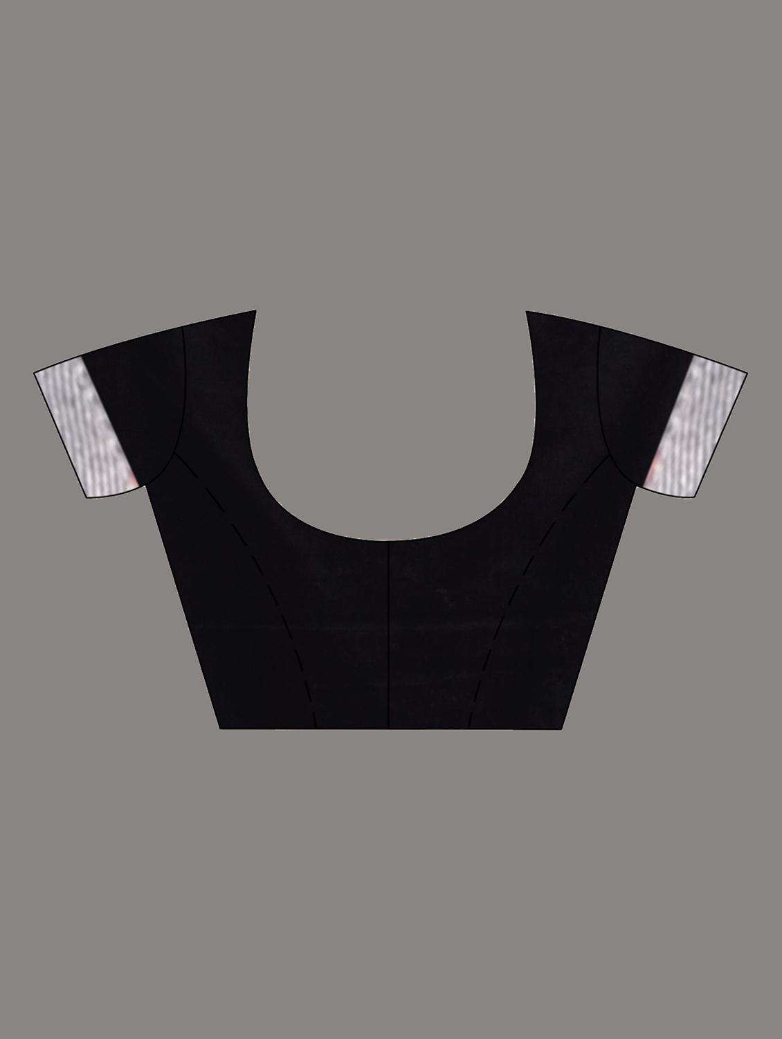 women black handloom saree with blouse - 22043831 -  Standard Image - 3