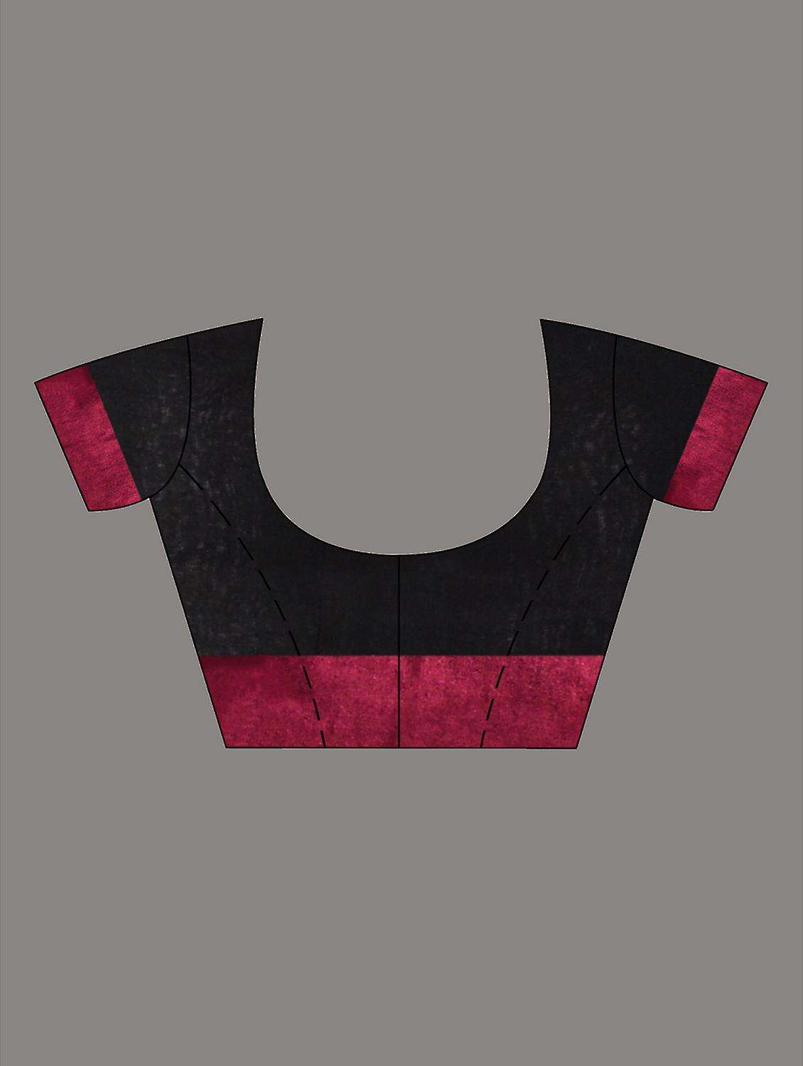 women black handloom saree with blouse - 22043888 -  Standard Image - 3