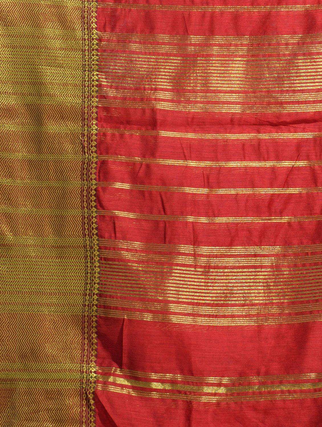 women solid with bordered saree with blouse - 22043900 -  Standard Image - 3