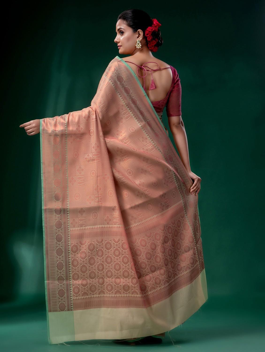 women self design southern silk saree with blouse - 22043919 - Standard Image - 3
