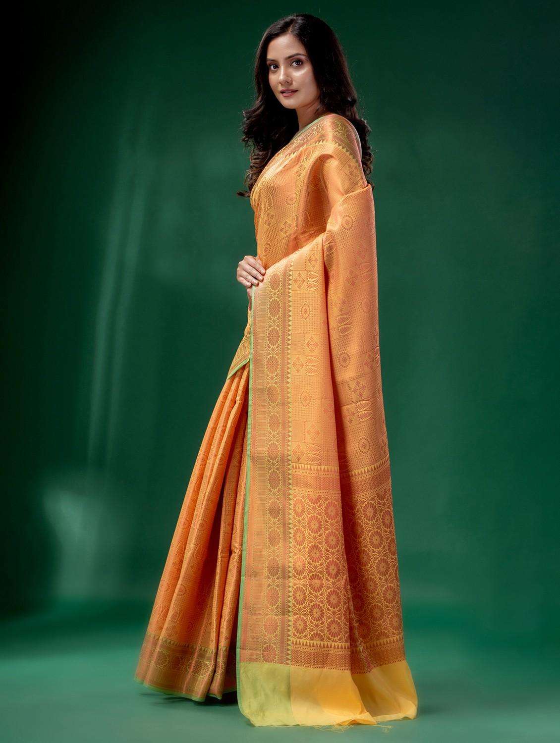 women self design southern silk saree with blouse - 22043921 -  Standard Image - 3