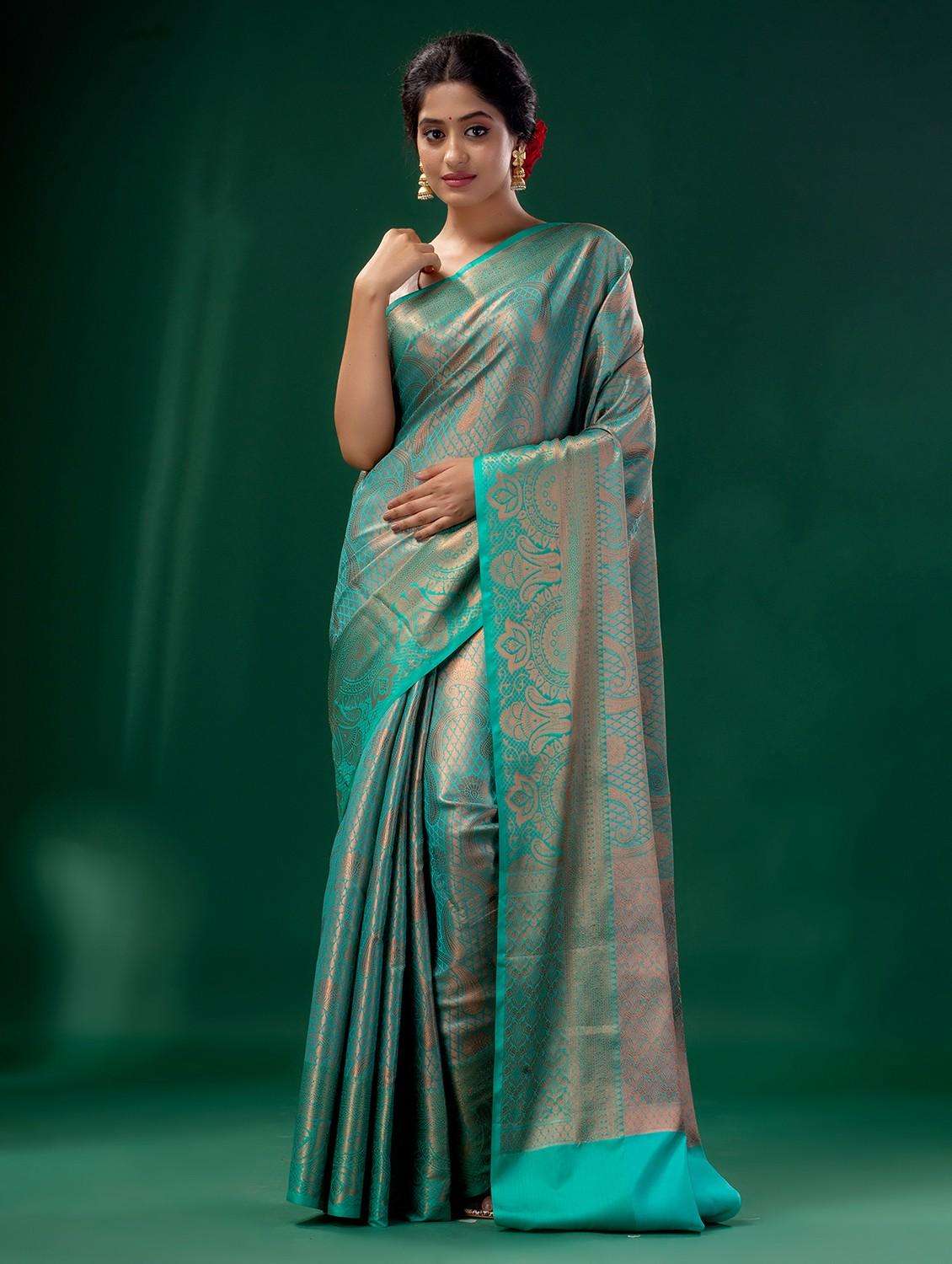 women self design southern silk saree with blouse - 22043922 -  Zoom Image - 0