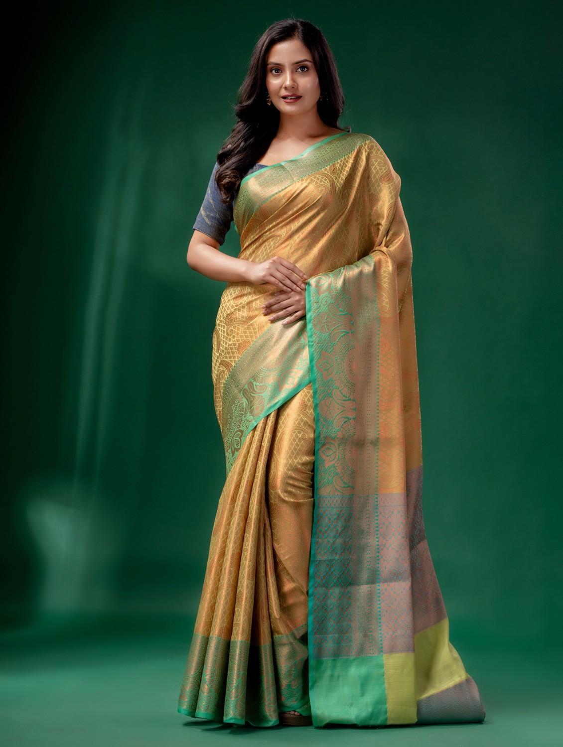 women self design southern silk saree with blouse - 22043923 - Zoom Image - 0