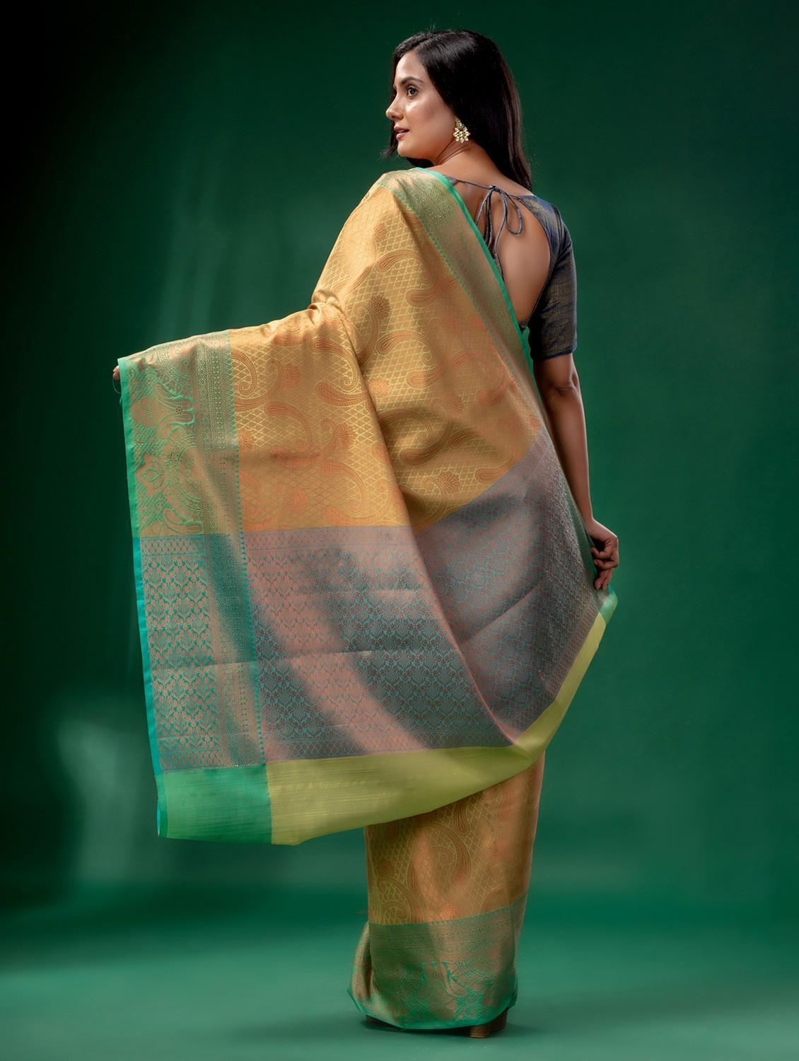 women self design southern silk saree with blouse - 22043923 - Standard Image - 3