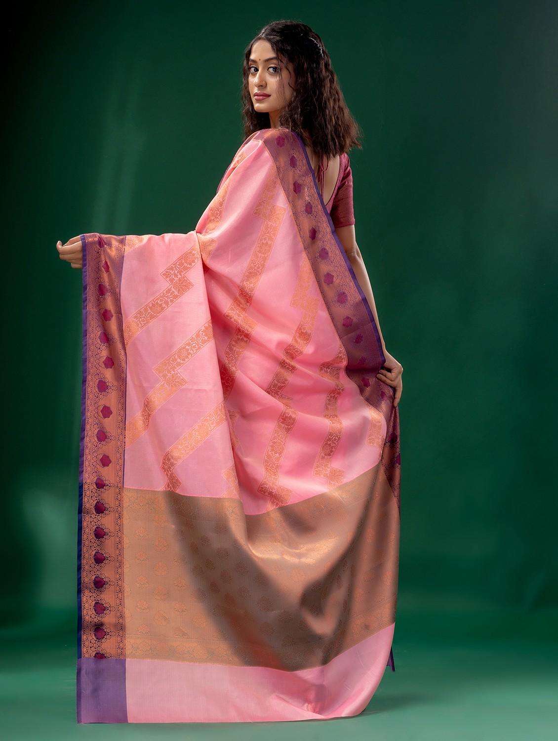 women self design banarasi saree with blouse - 22043940 -  Standard Image - 3