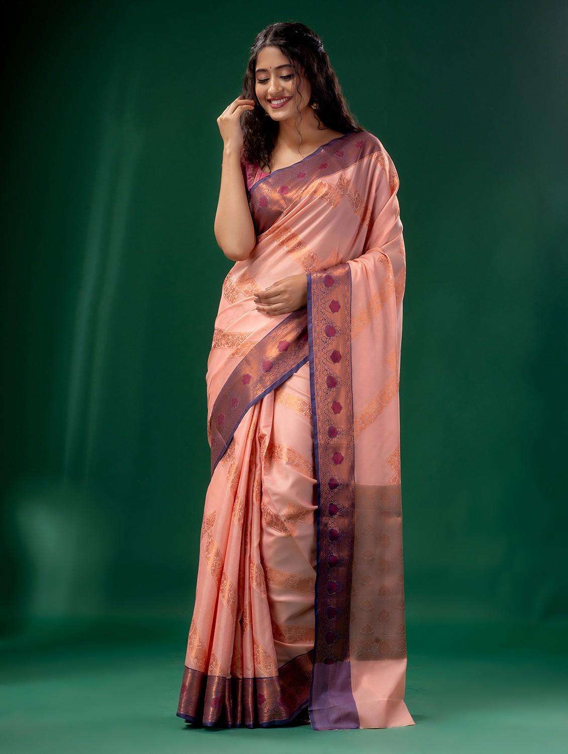 women self design banarasi saree with blouse - 22043943 -  Standard Image - 3