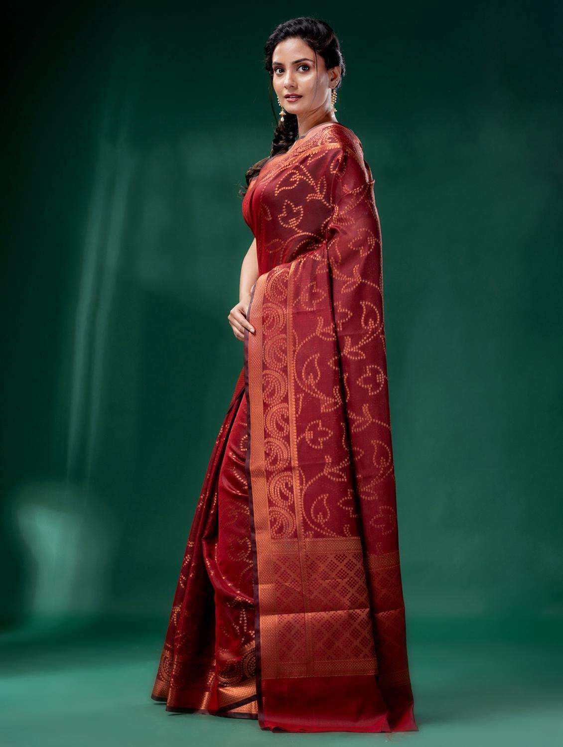 women self design southern silk saree with blouse - 22043949 -  Standard Image - 3