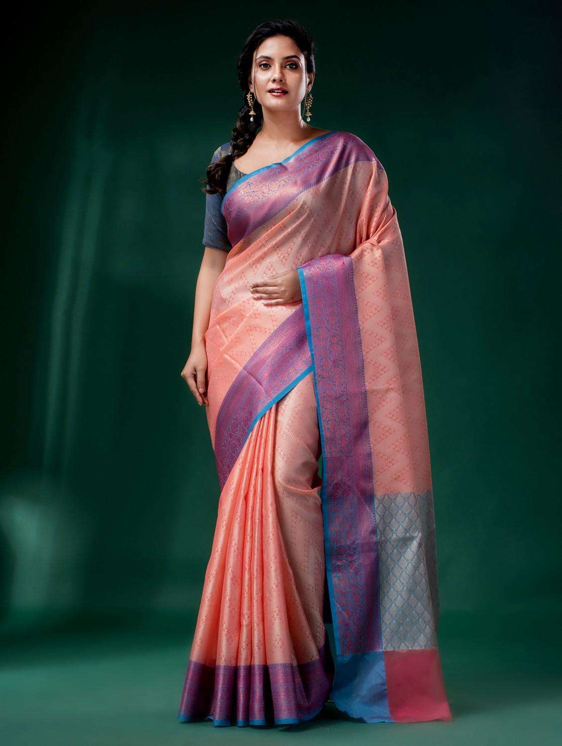 women self design banarasi saree with blouse - 22043952 -  Zoom Image - 0