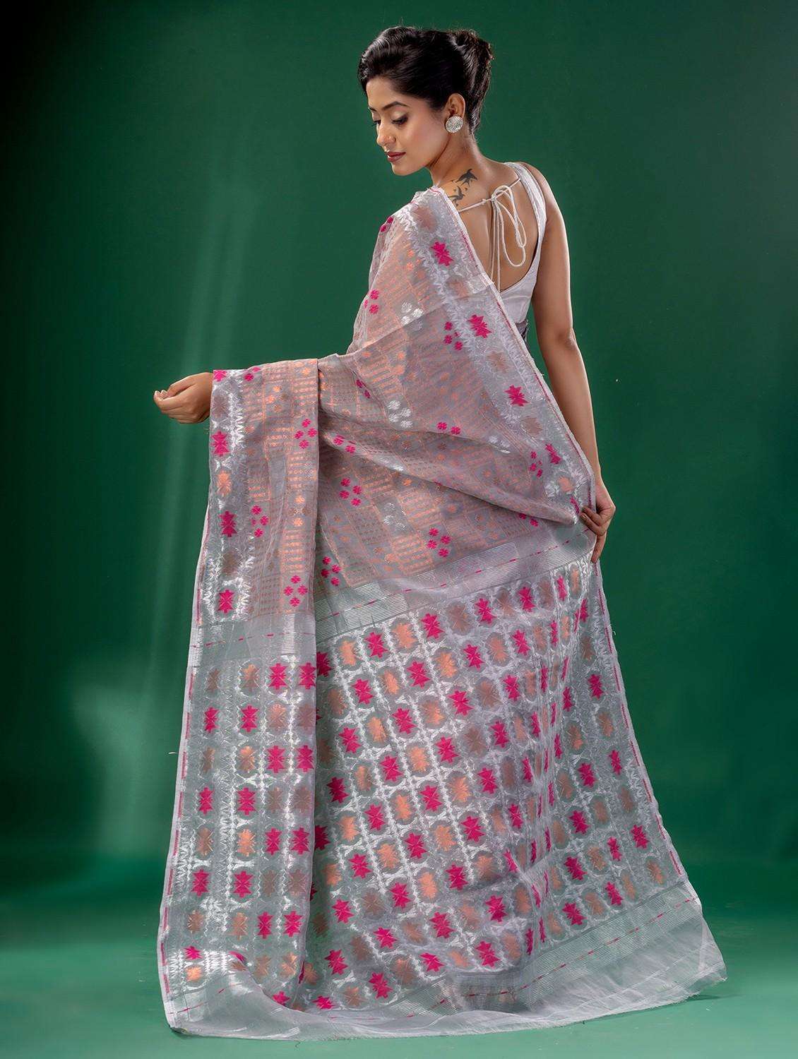 women self design handloom saree with blouse - 22043962 -  Standard Image - 3