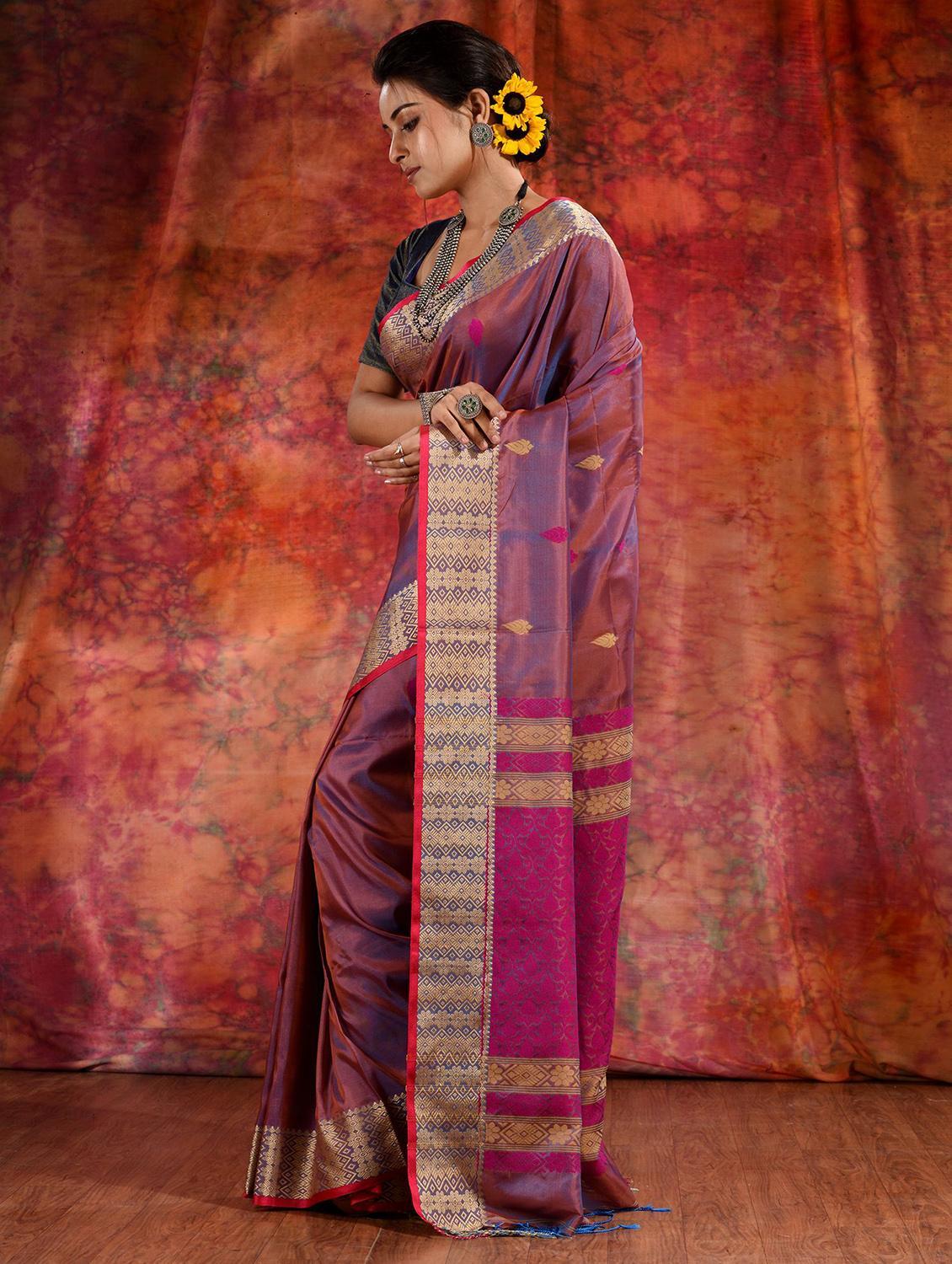 women self design southern silk saree with blouse - 22044021 - Standard Image - 3