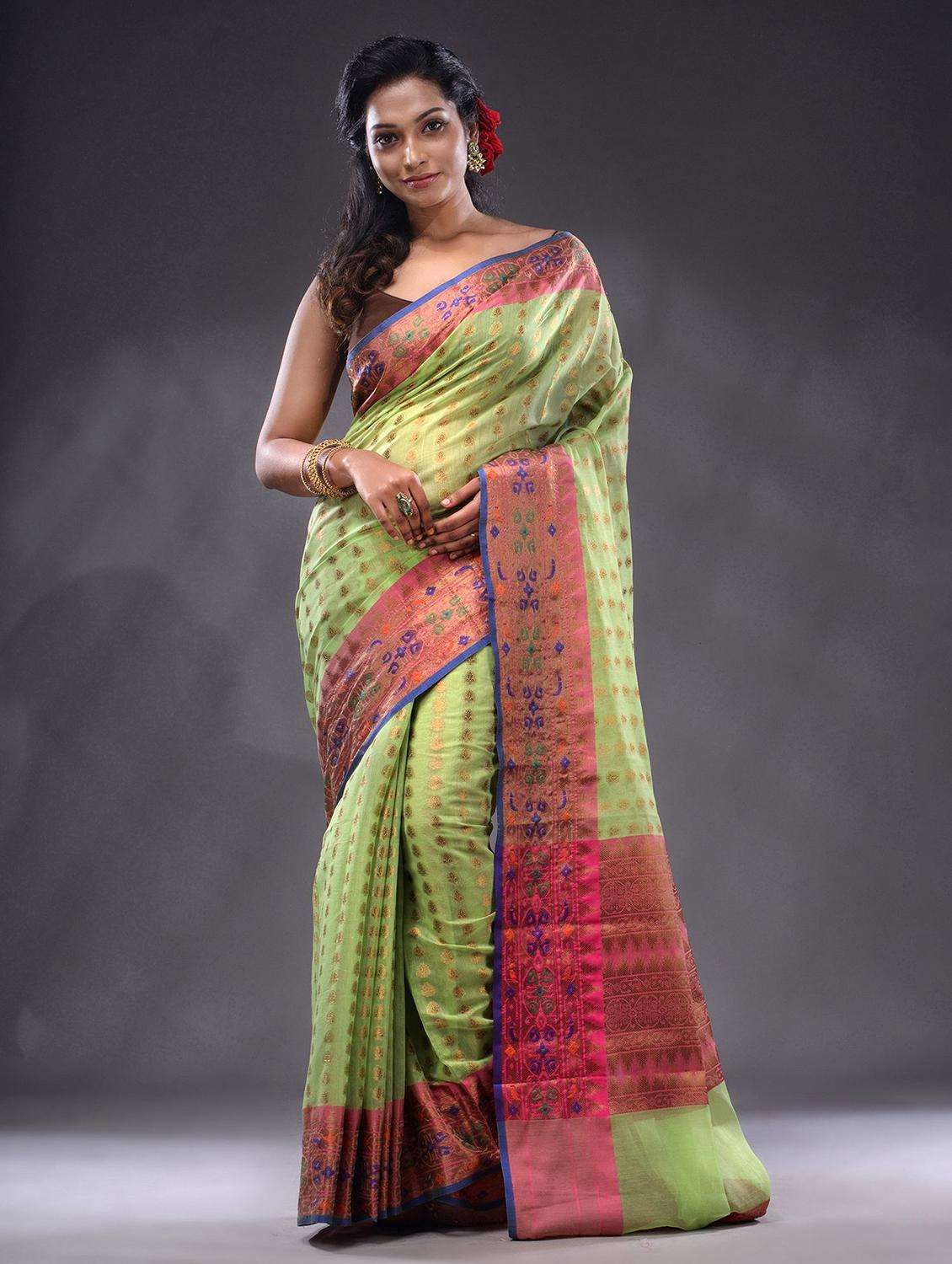 women self design southern silk saree with blouse - 22044038 -  Zoom Image - 0