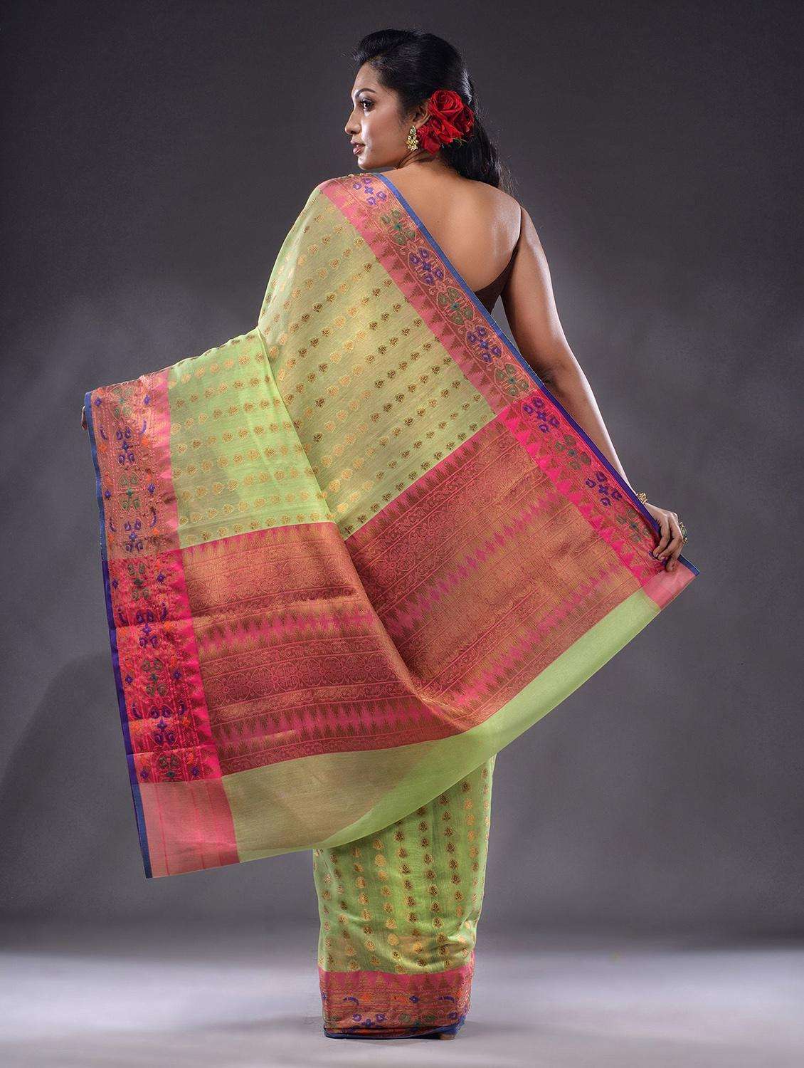 women self design southern silk saree with blouse - 22044038 -  Standard Image - 3