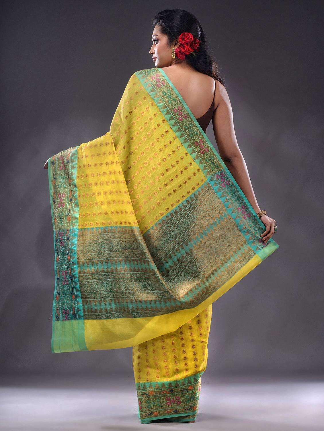 women self design southern silk saree with blouse - 22044040 -  Standard Image - 3