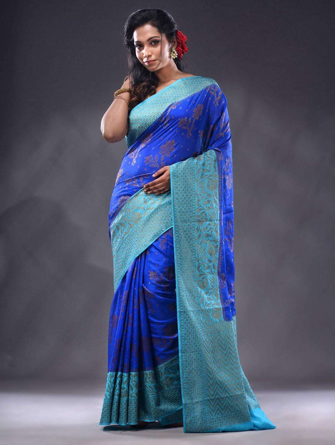 women self design bordered saree with blouse - 22044054 -  Standard Image - 3