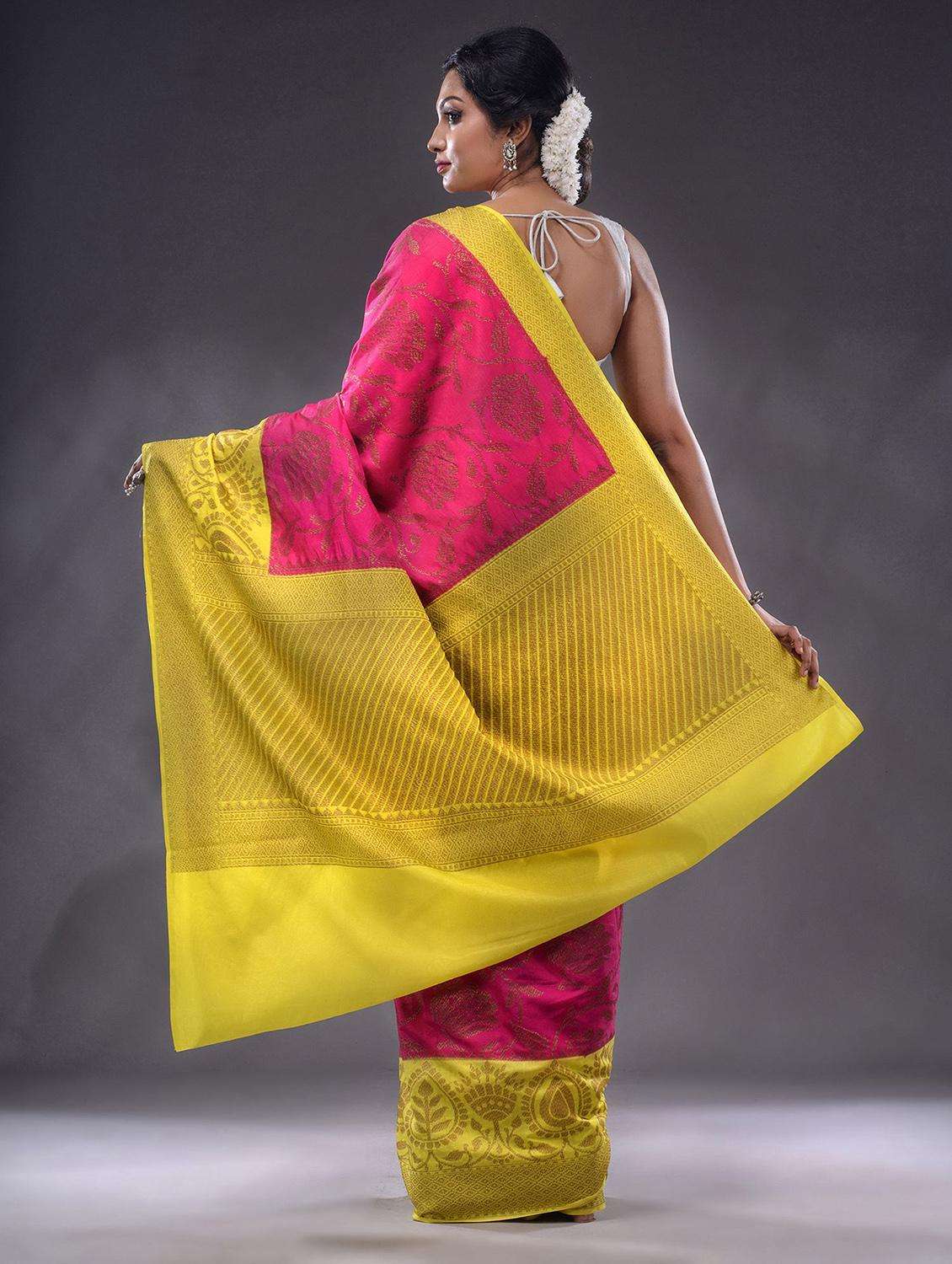 women self design bordered saree with blouse - 22044058 -  Standard Image - 3