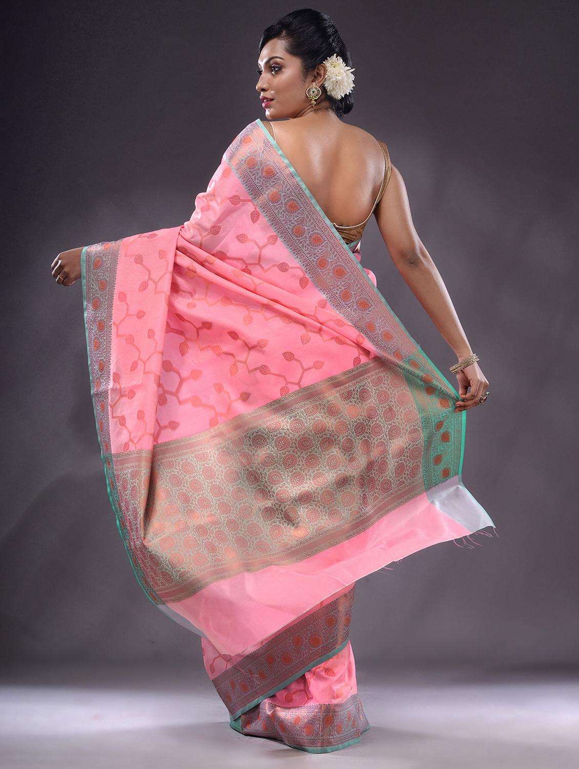 women self design bordered saree with blouse - 22044067 -  Standard Image - 3