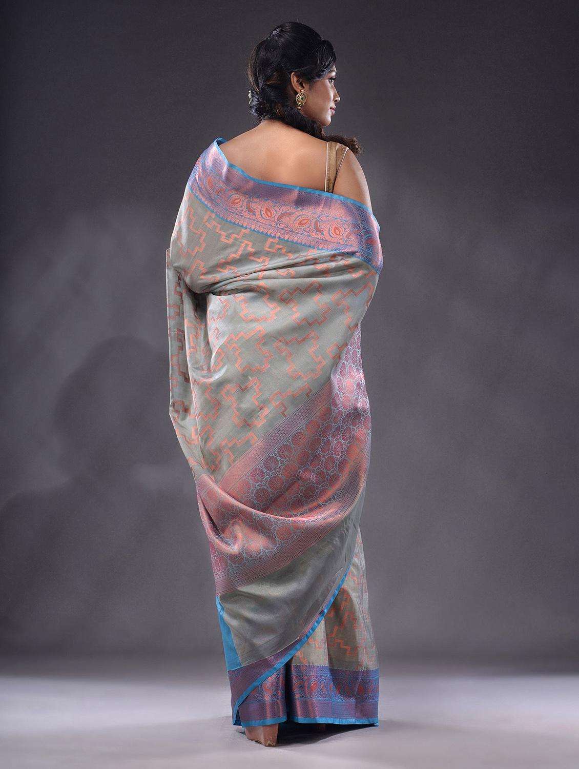 women self design banarasi saree with blouse - 22044072 -  Standard Image - 3