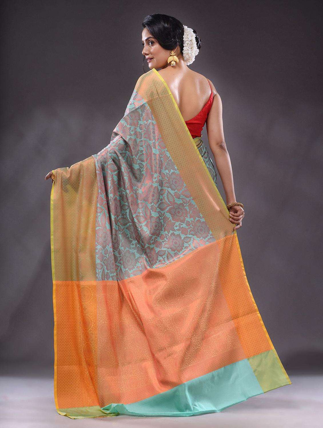 women self design banarasi saree with blouse - 22044079 -  Standard Image - 3