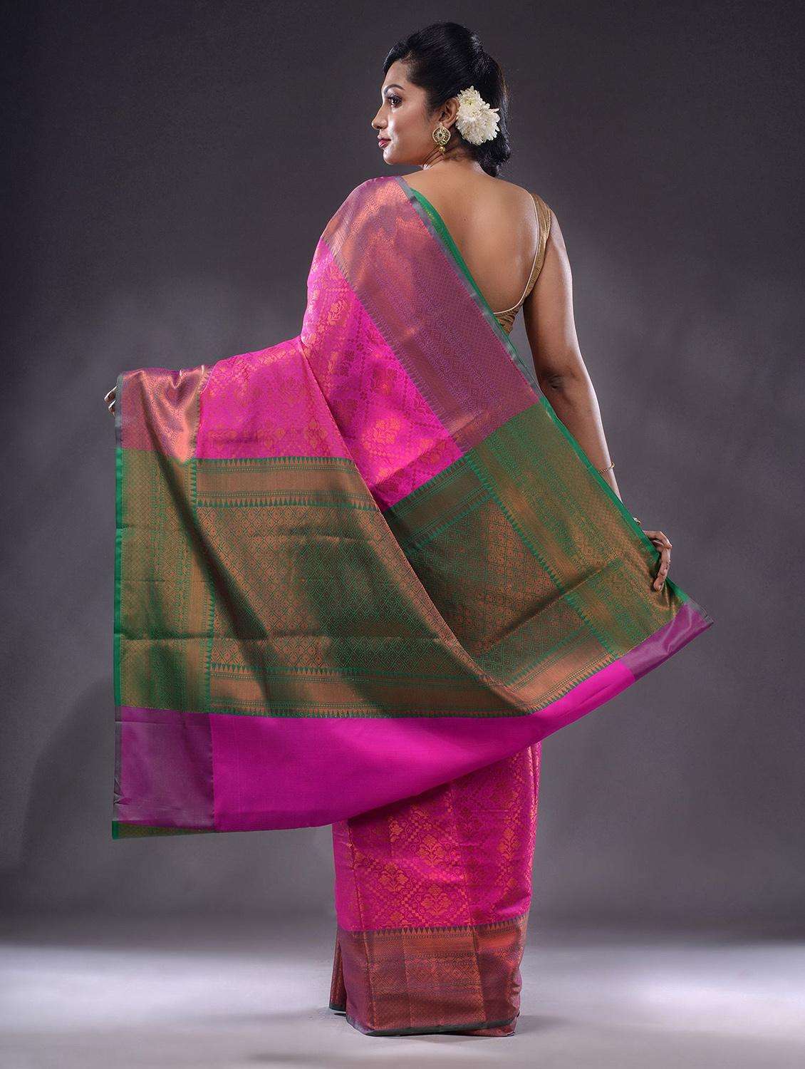 women self design banarasi saree with blouse - 22044083 -  Standard Image - 3