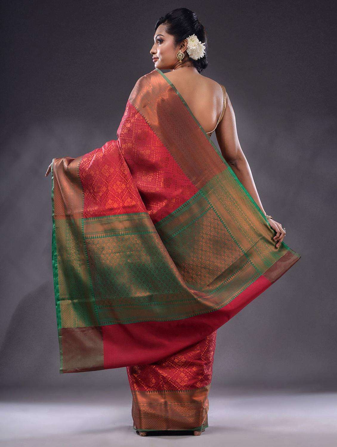 women self design banarasi saree with blouse - 22044084 -  Standard Image - 3