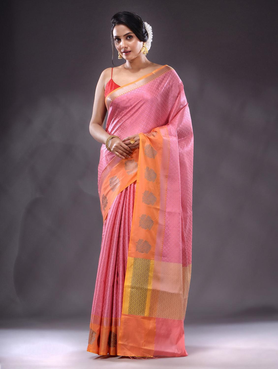 women self design kanjivaram saree with blouse - 22044086 - Zoom Image - 0