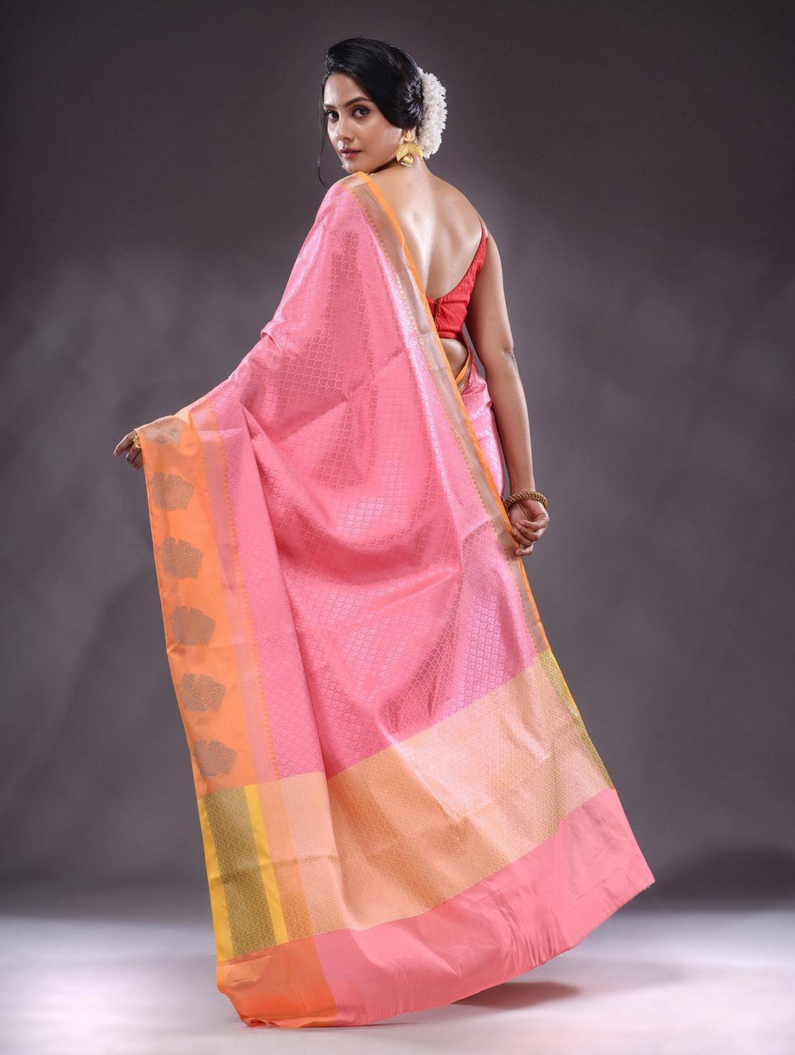 women self design kanjivaram saree with blouse - 22044086 - Standard Image - 3
