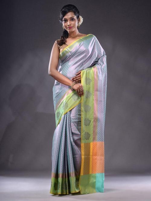 women self design kanjivaram saree with blouse - 22044088 -  Standard Image - 0
