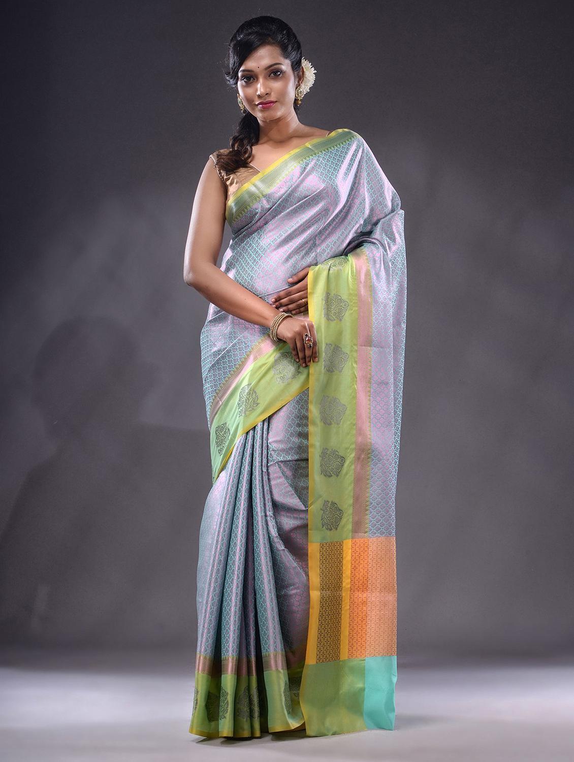 women self design kanjivaram saree with blouse - 22044088 -  Zoom Image - 0