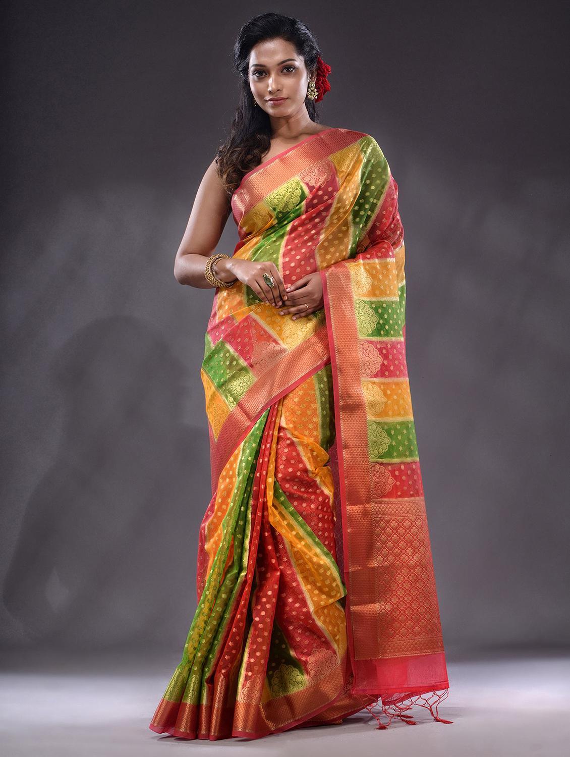women self design handloom saree with blouse - 22044093 -  Zoom Image - 0