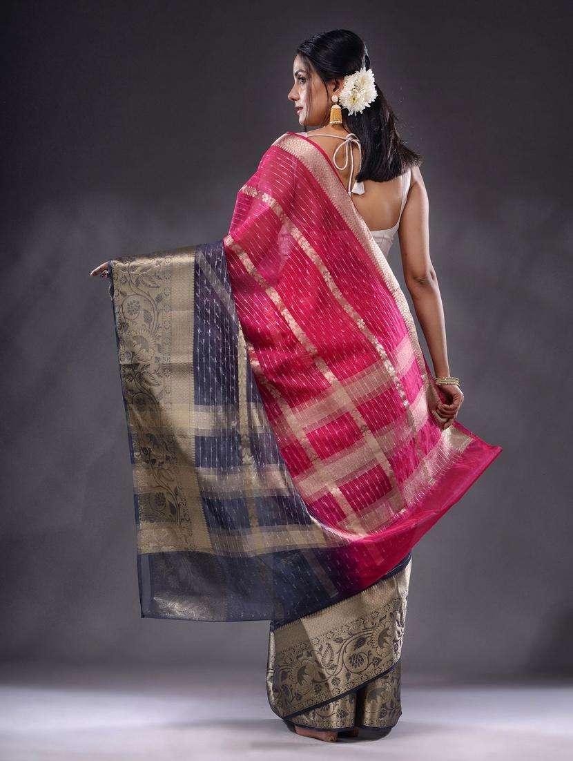 women self design bordered saree with blouse - 22044095 -  Standard Image - 3