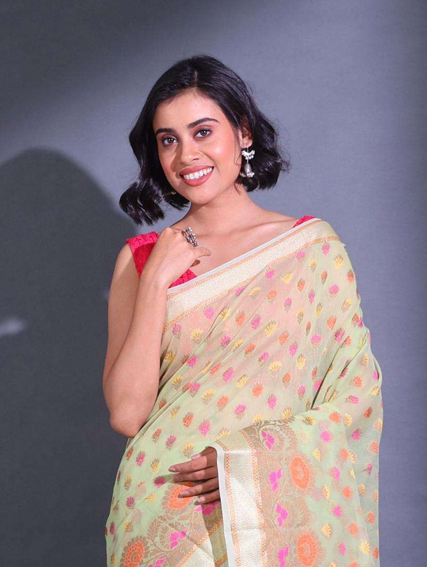 women self design bordered saree with blouse - 22044149 -  Standard Image - 3