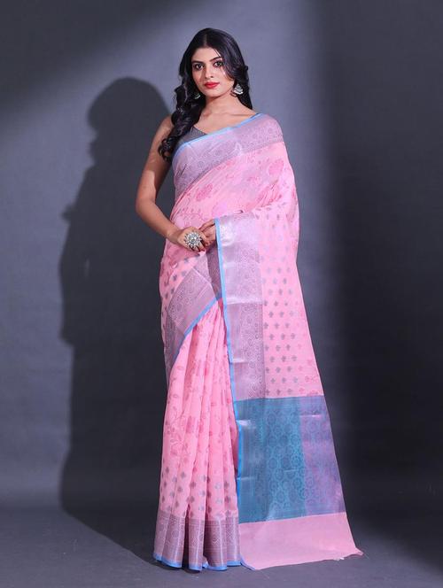 women self design bordered saree with blouse - 22044155 - Standard Image - 0