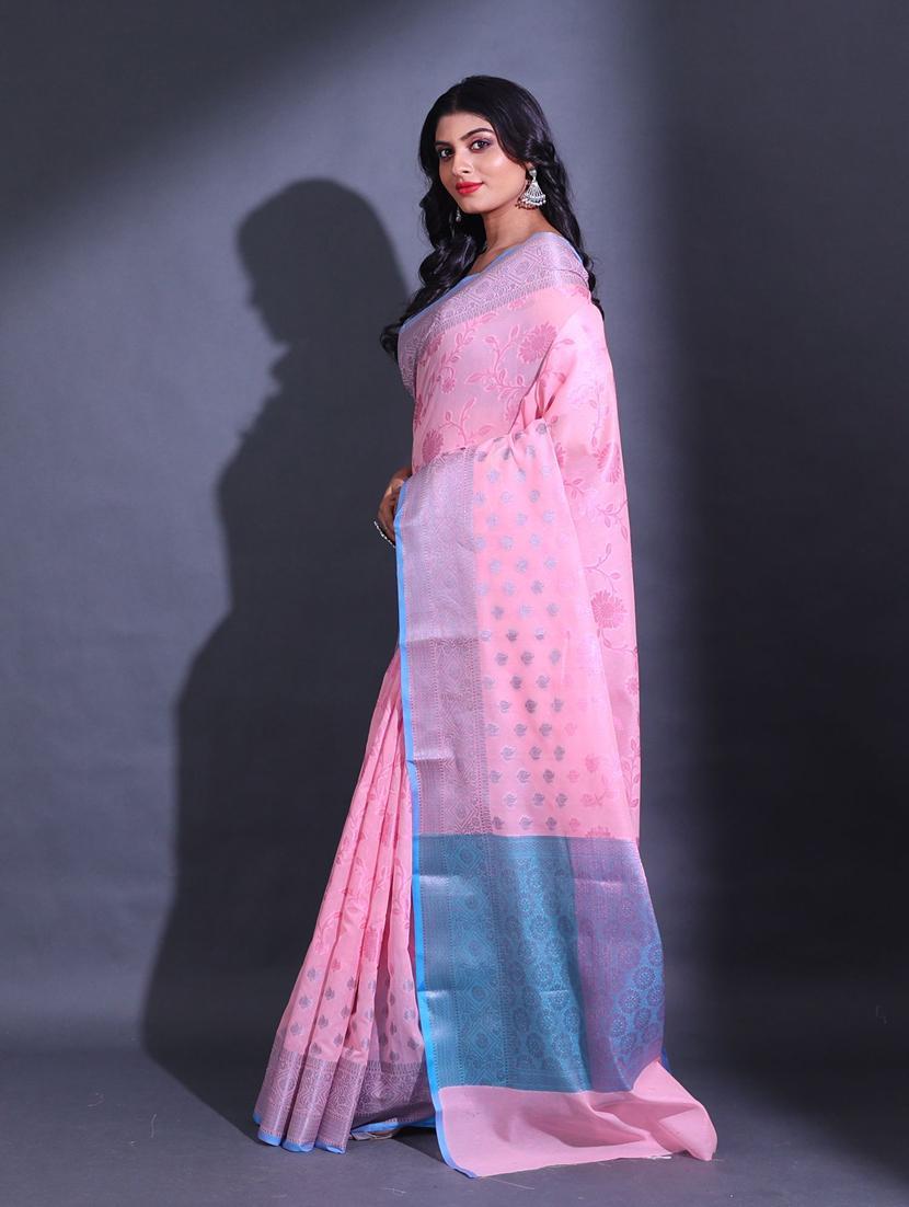 women self design bordered saree with blouse - 22044155 - Standard Image - 3
