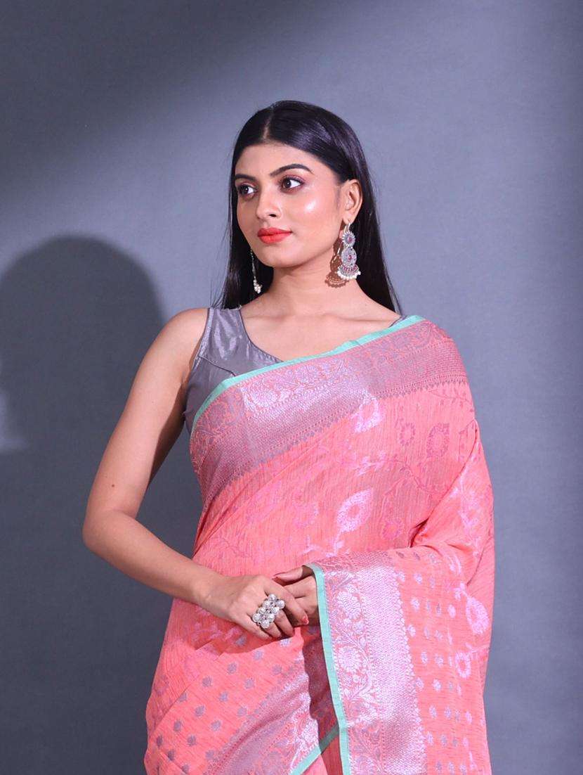 women self design bordered saree with blouse - 22044158 -  Standard Image - 3