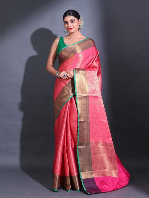 women self design bordered saree with blouse - 22044181 - Standard Image - 0