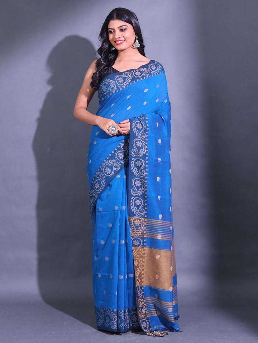 women self design chanderi saree with blouse - 22045661 -  Zoom Image - 0